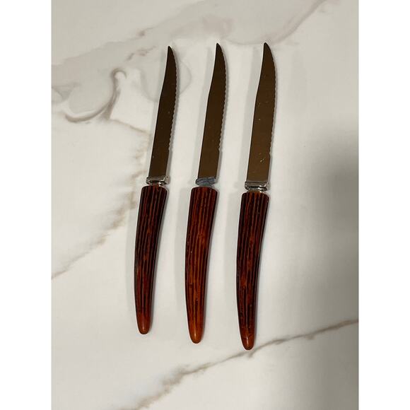 Set of 3 Regent Sheffield England Steak Knives – Vintage Stainless Steel - Picture 4 of 5